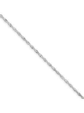 Bonyak Jewelry Sterling Silver 10inch Solid Polished 3-Dimensional Shell Anklet 
